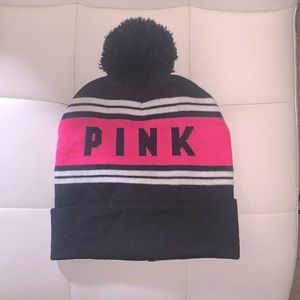 Victoria’s Secret PINK Pom Pom Beanie NWOT